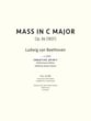 MASS IN C MAJOR, Op. 86 SATB Full Score cover